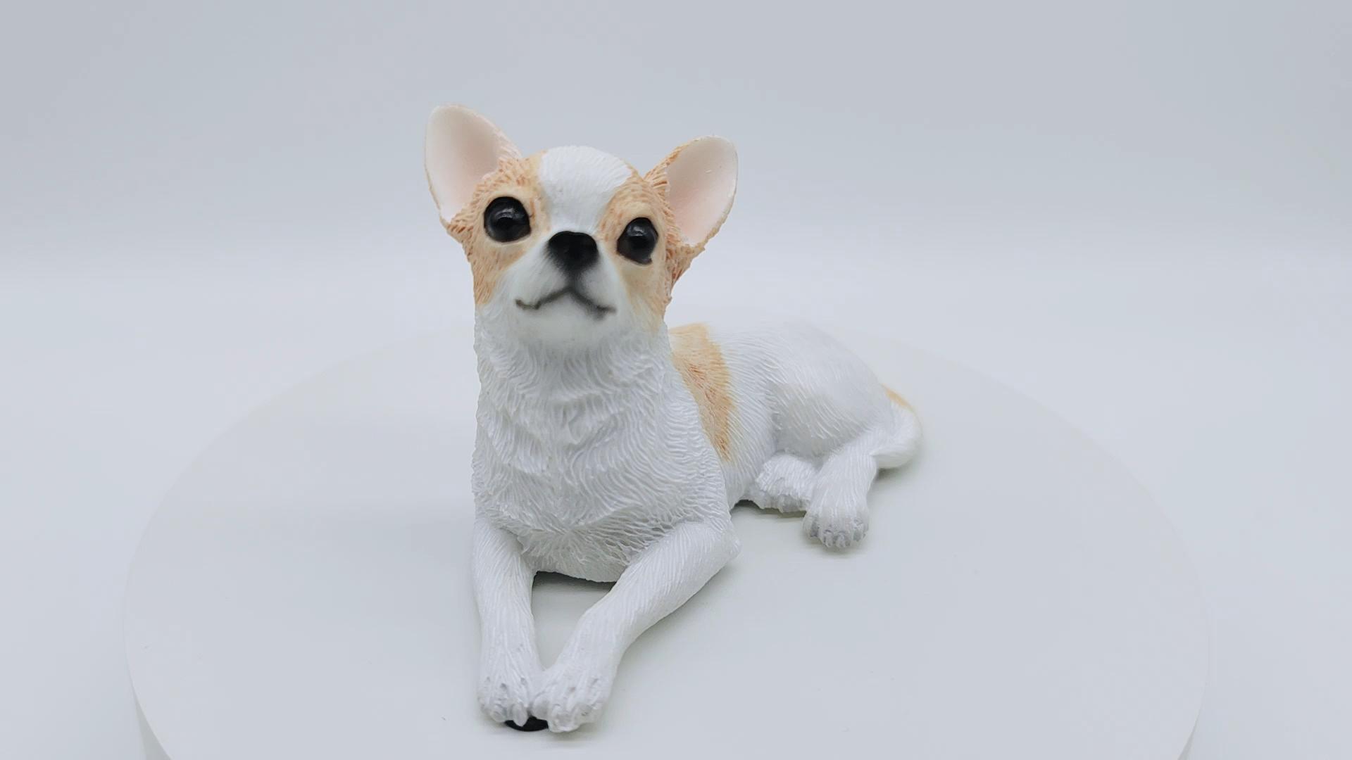 TALKLEK 1Pcs 2 inches Mini Resin Chihuahua Figurine Gifts, Mini